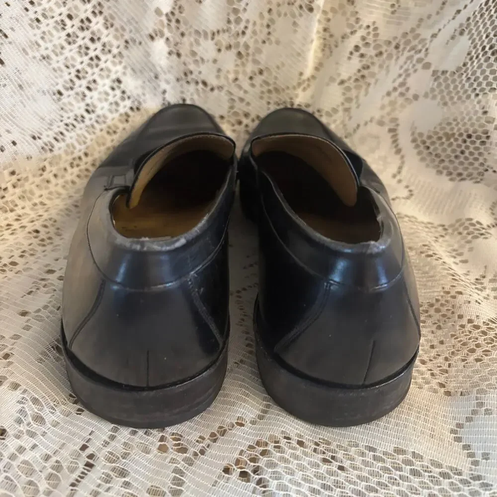 Johnston & Murphy Men's US 11.5 Black Leather Penny Loafers Shoes